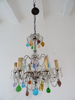 Italian Murano Multi-Colored Fruit & Drops Chandelier, circa 1920