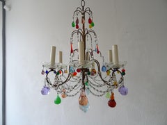 Italian Murano Multi-Colored Fruit & Drops Chandelier, circa 1920