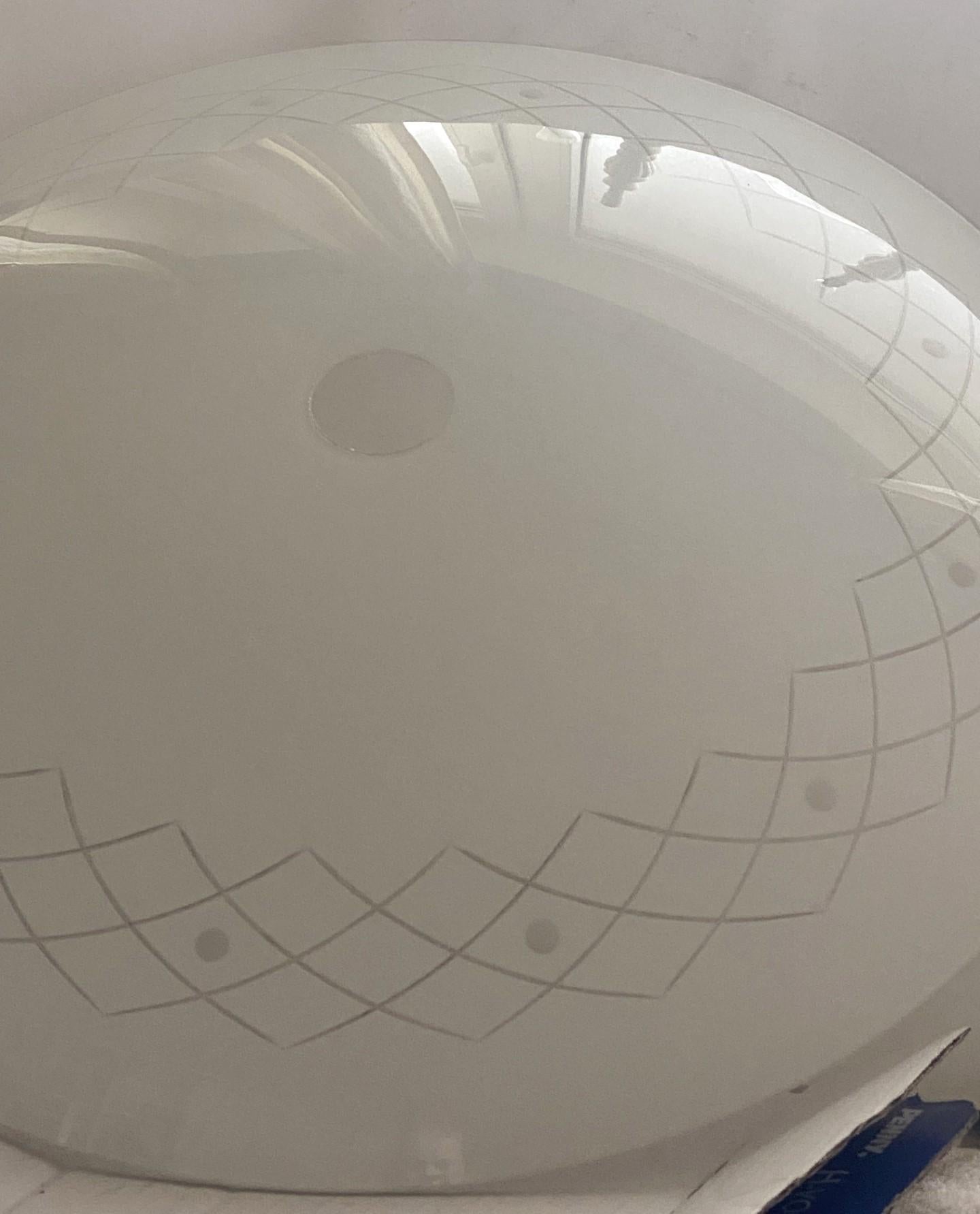 Lampadario in ottone di Murano in vetro opalescente attribuito a Luigi Brusotti, anni '40 in vendita 2