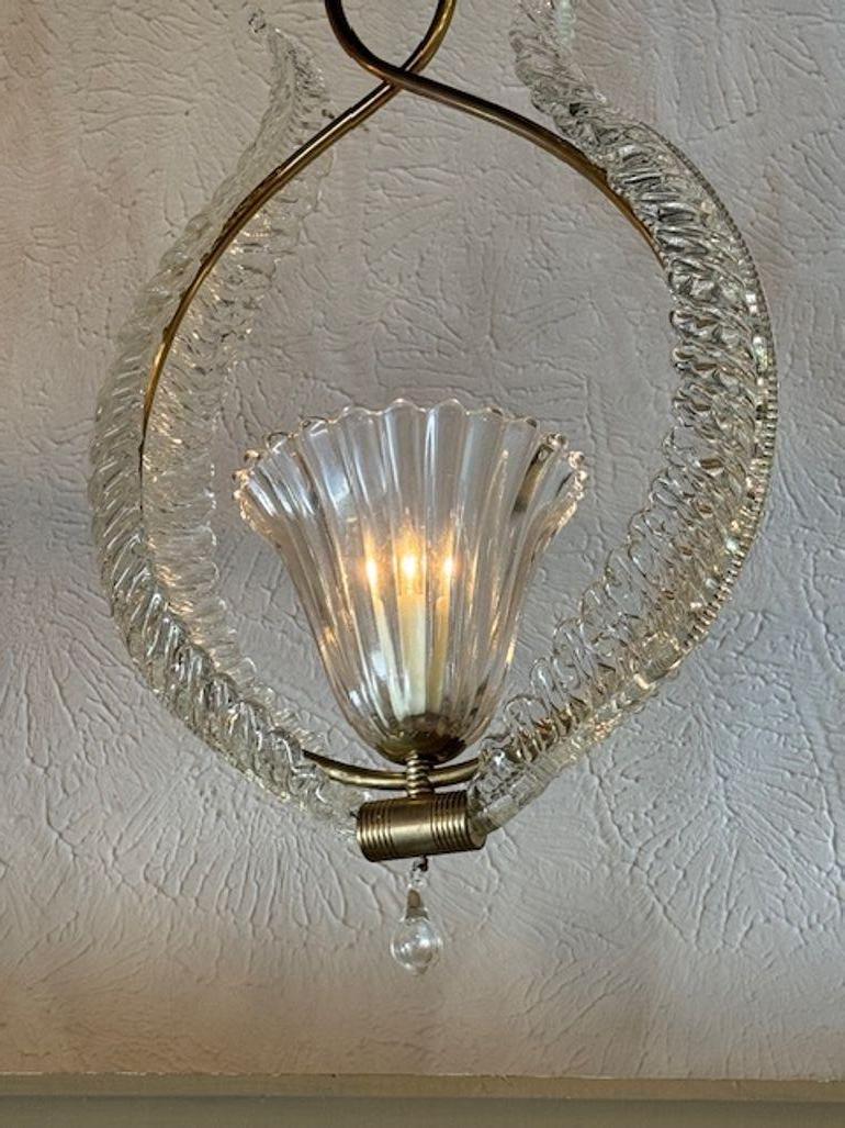 Italian Murano Pendant after Barovier & Toso In Good Condition For Sale In Dallas, TX