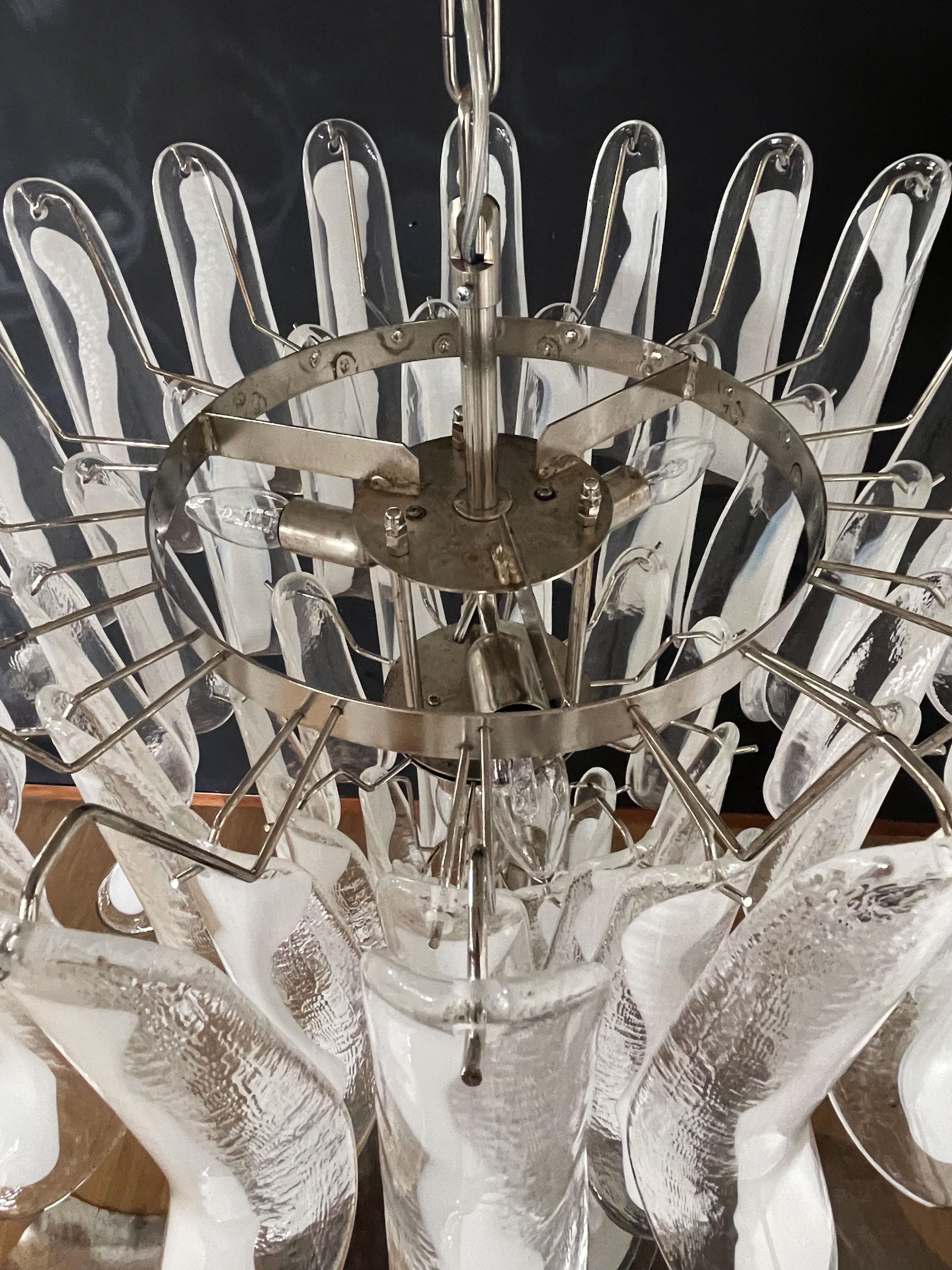 Italian Murano Petals Chandelier, Murano For Sale 4