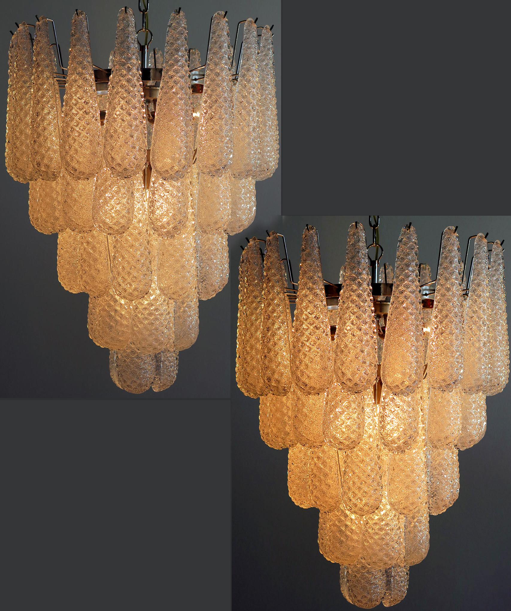 Lampadari italiani a petali di Murano, Murano in vendita 3