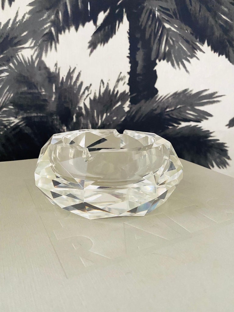 Italian Murano Prism Glass Ashtray with Faceted Design, c. 1960's For Sale 3