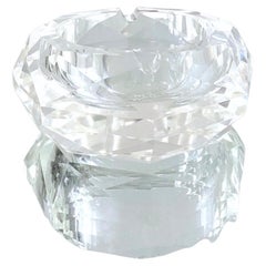 Italian Murano Prism Glass Ashtray with Faceted Design, c. 1960's