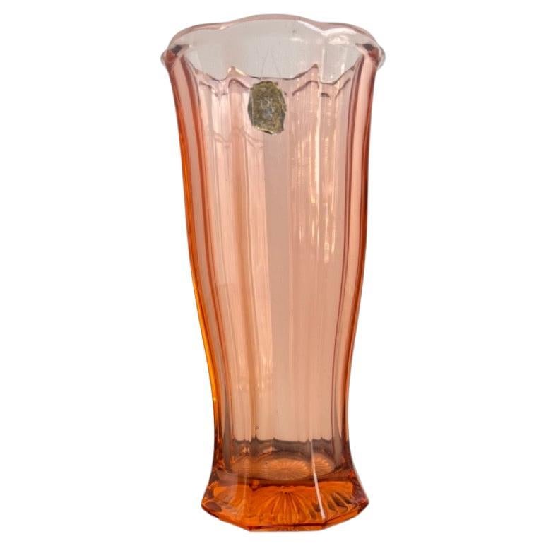 Italian Murano Red Glass Vase 1970s  For Sale