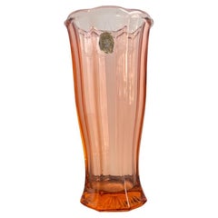 Retro Italian Murano Red Glass Vase 1970s 