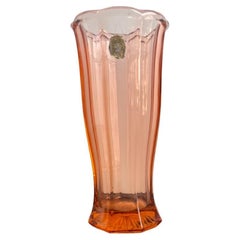 Italian Murano Red Glass Vase 1970s 