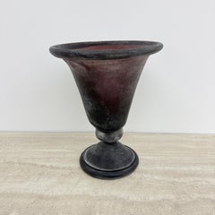 Italian Murano Scavo glass Table Lamp In Purple , 1970s