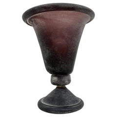 Italian Murano Scavo glass Table Lamp In Purple , 1970s