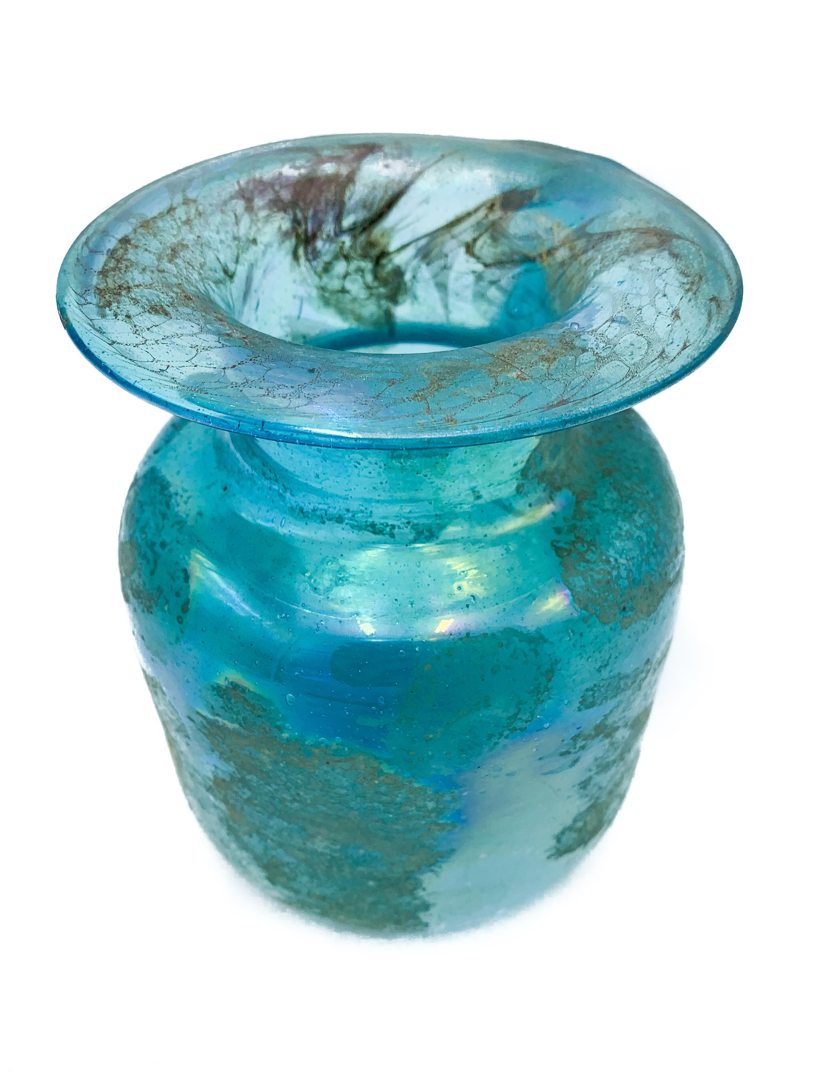Art Déco Vaso in vetro di Murano Scavo Attribuito a Cenedese degli anni '30 in vendita