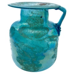 Italian Murano Scavo Glass Vase Attributes to Cenedese from the 1930s