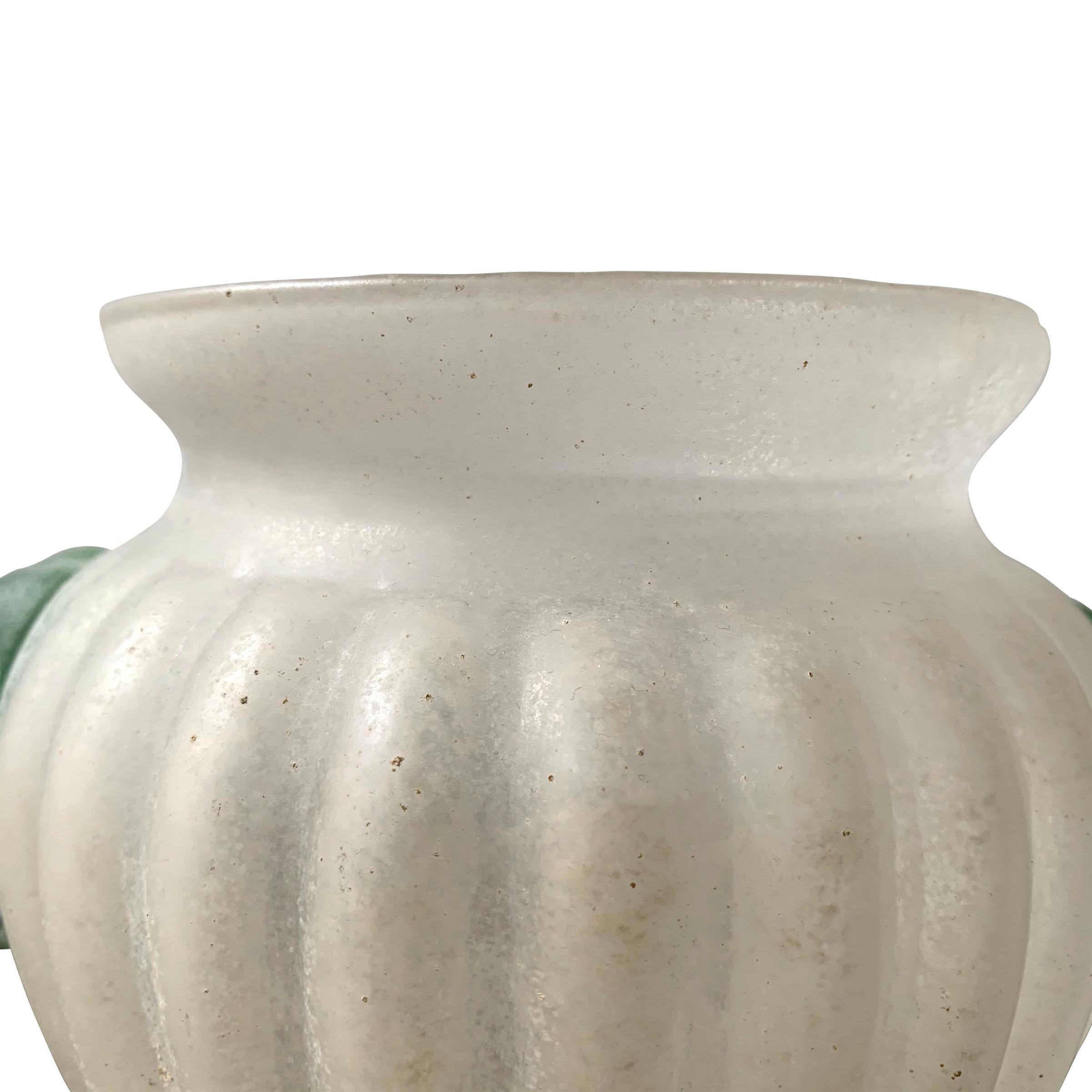 20th Century Italian Murano Scavo Vase For Sale