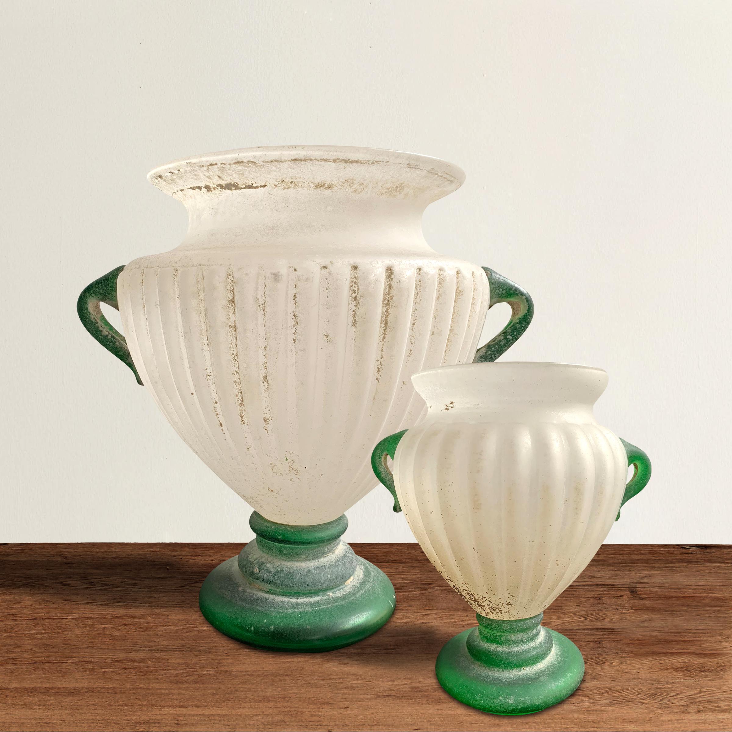 Italian Murano Scavo Vase For Sale 2