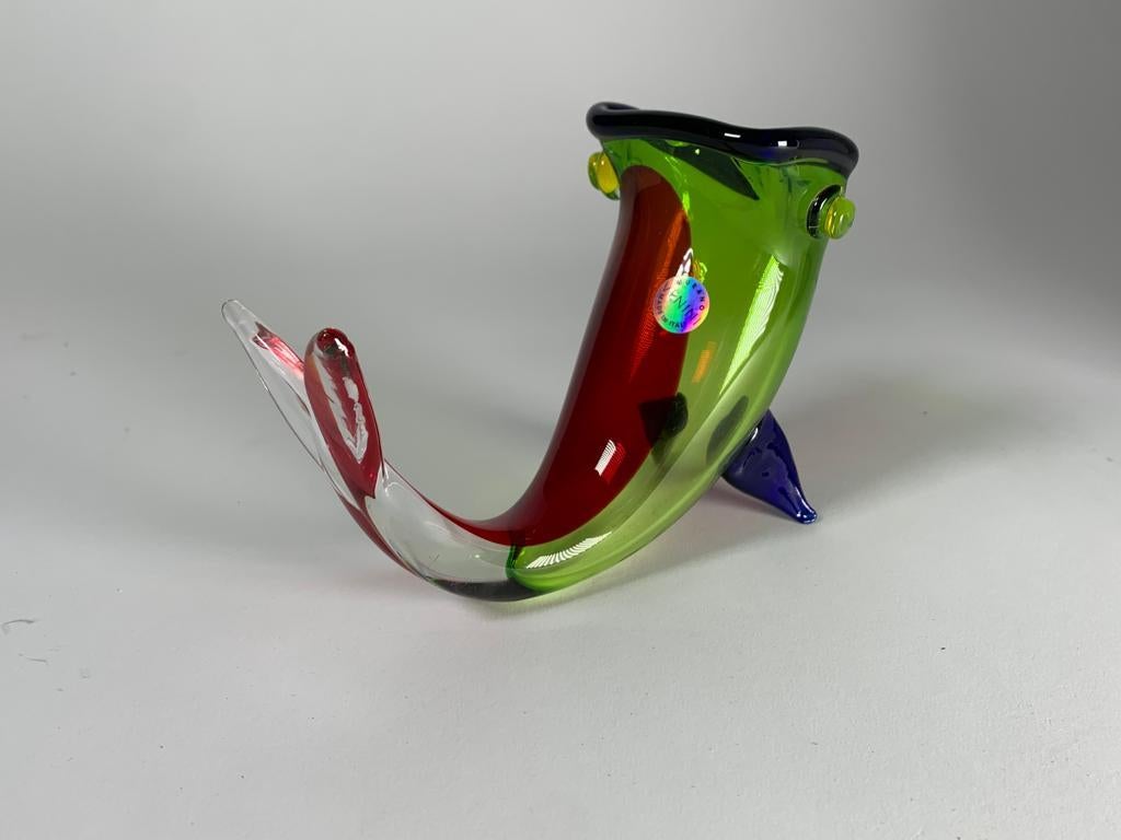 Murano Glass Italian Murano Sculpture by Fulvio Bianconi for Venini