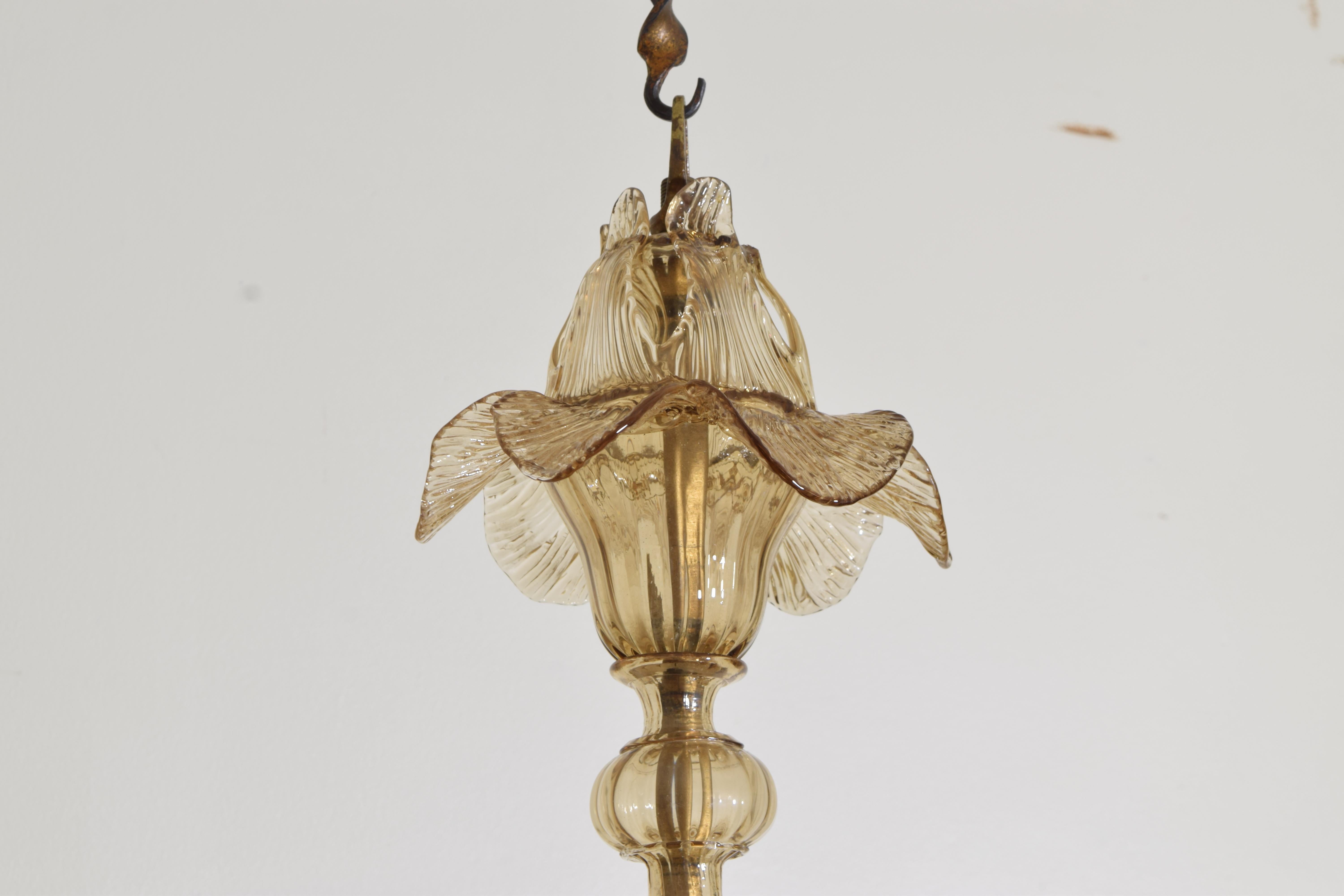 Italian, Murano, Segmented Blown Glass 6-Light Chandelier, circa 1880 3