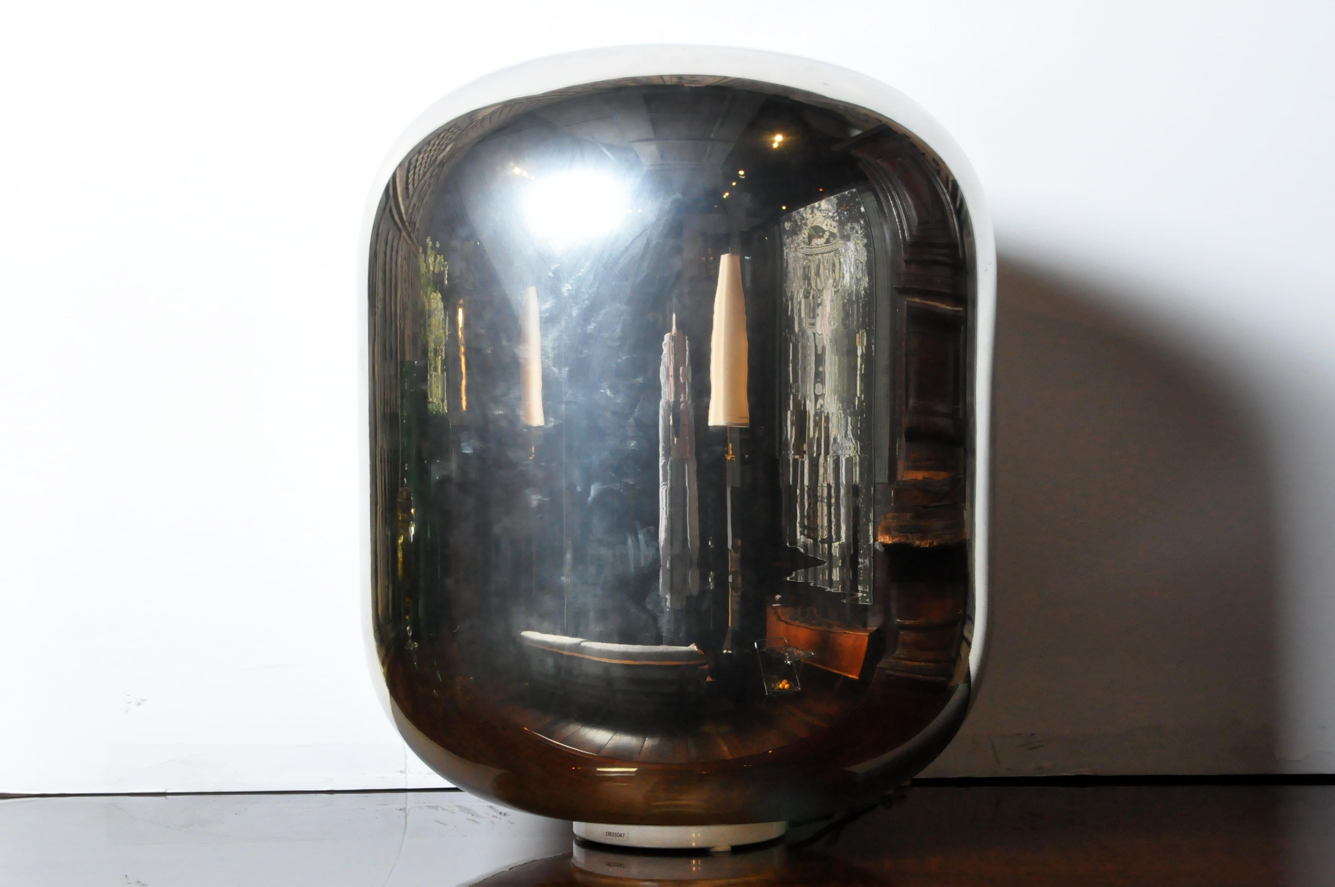 Italian Murano Silver Dome Floor Lamp 10