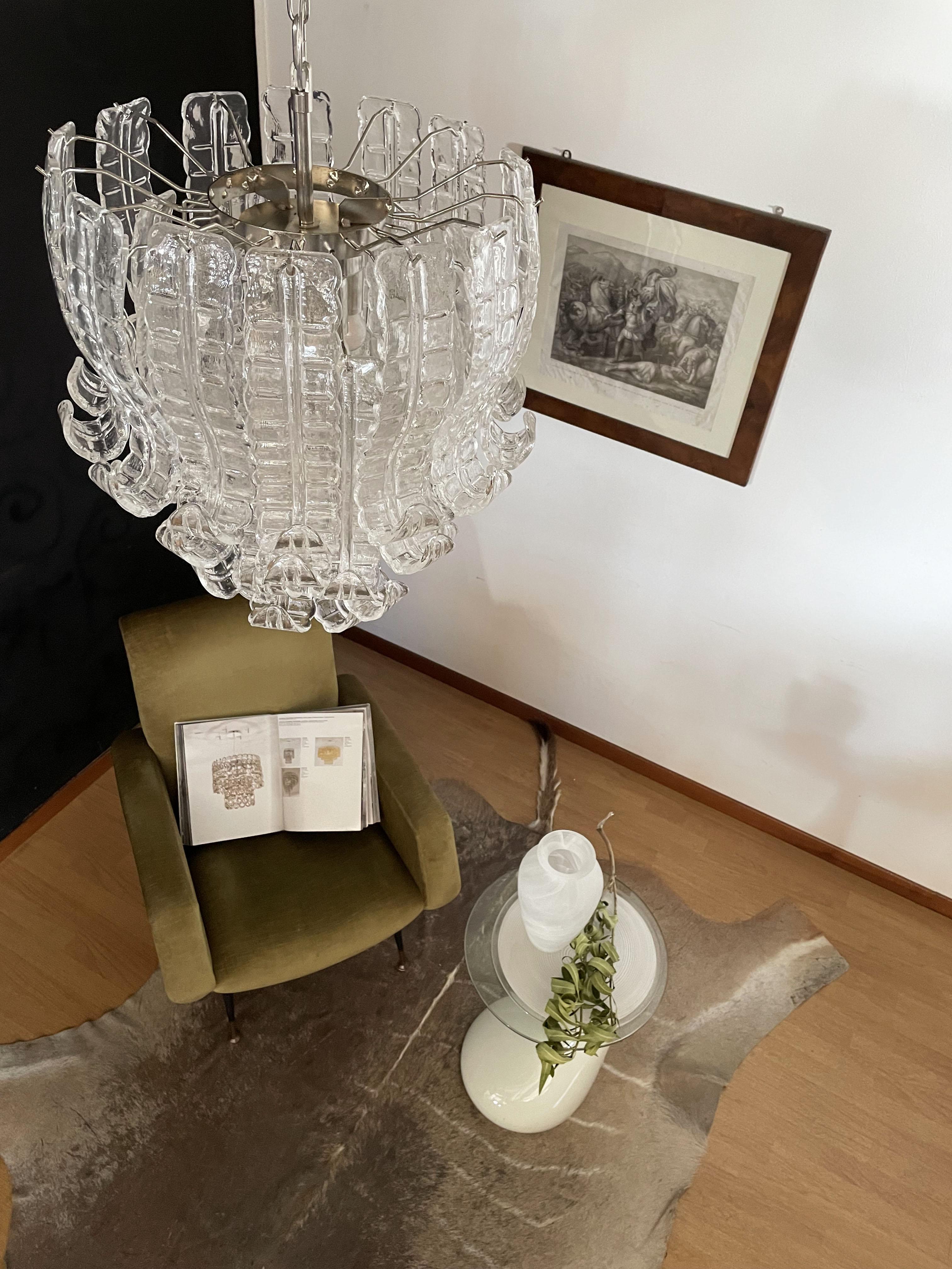 Lámpara italiana de cristal de Murano Felci de seis pisos en venta 6