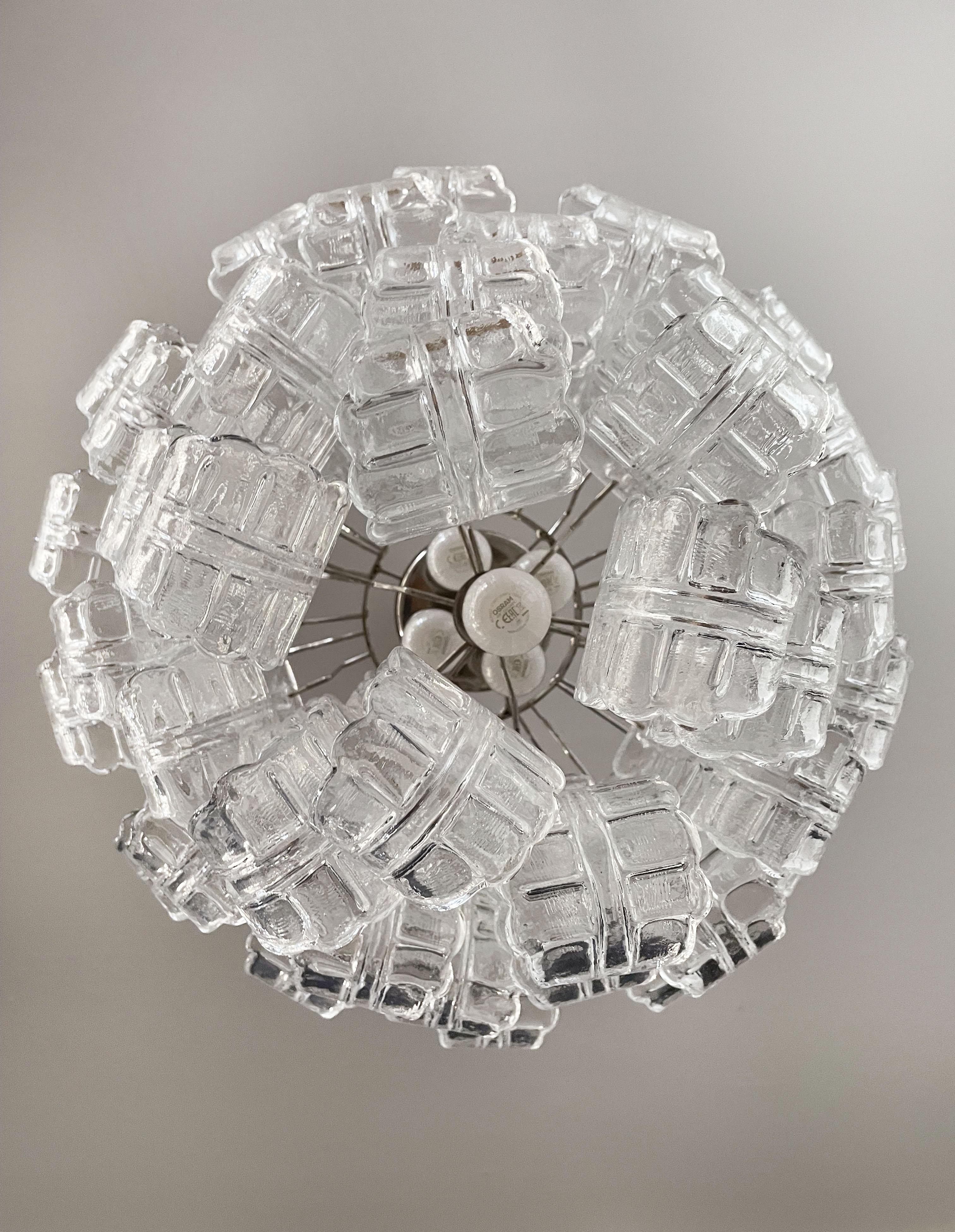 Lámpara italiana de cristal de Murano Felci de seis pisos en venta 8