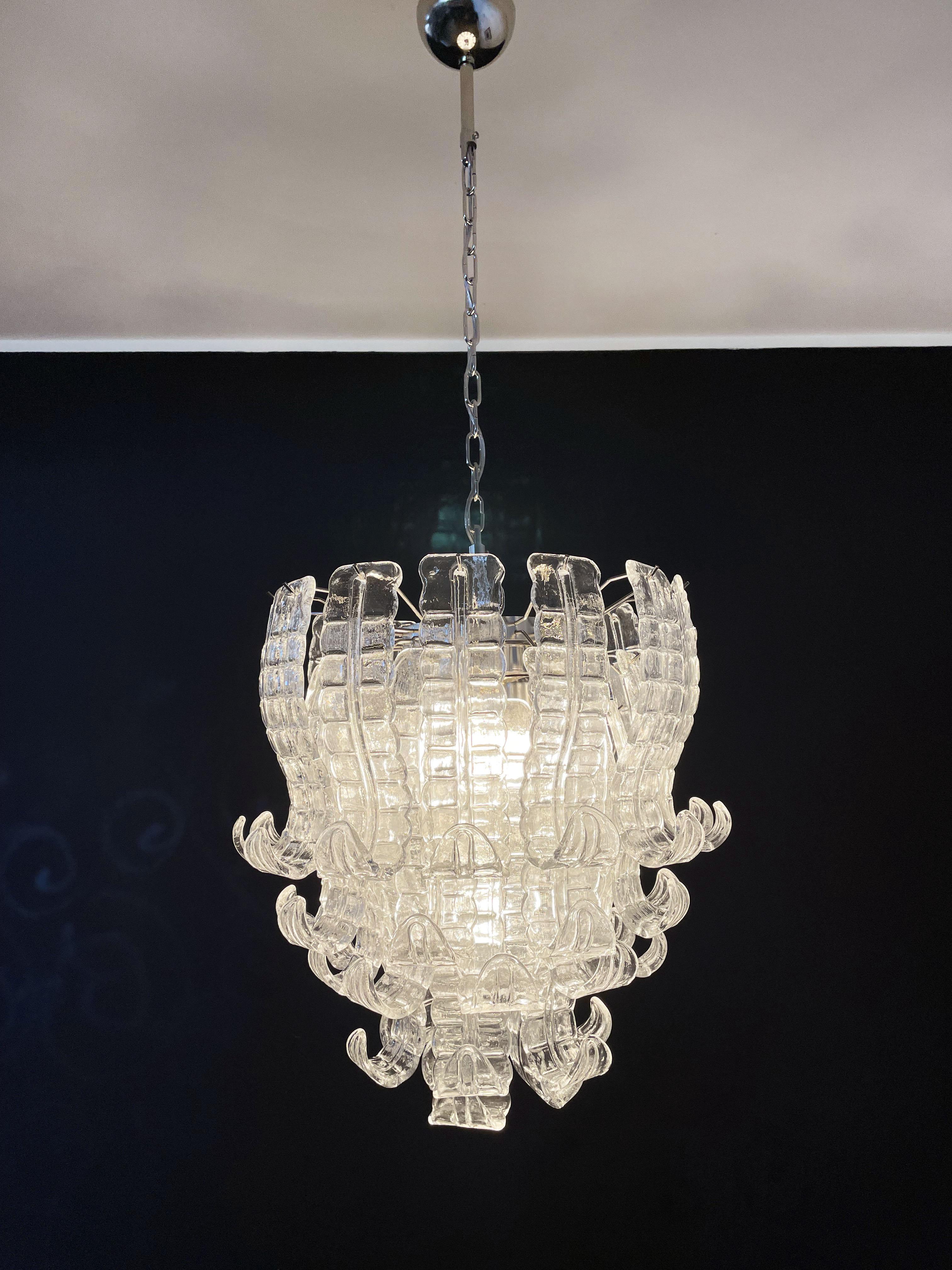 Lámpara italiana de cristal de Murano Felci de seis pisos en Bueno estado para la venta en Gaiarine Frazione Francenigo (TV), IT