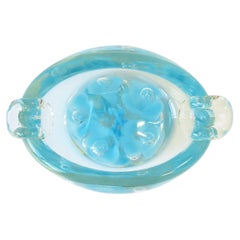 Italian Murano Sky Blue Ashtray or Bowl Italian Murano Sky Blue Ashtray or Bowl