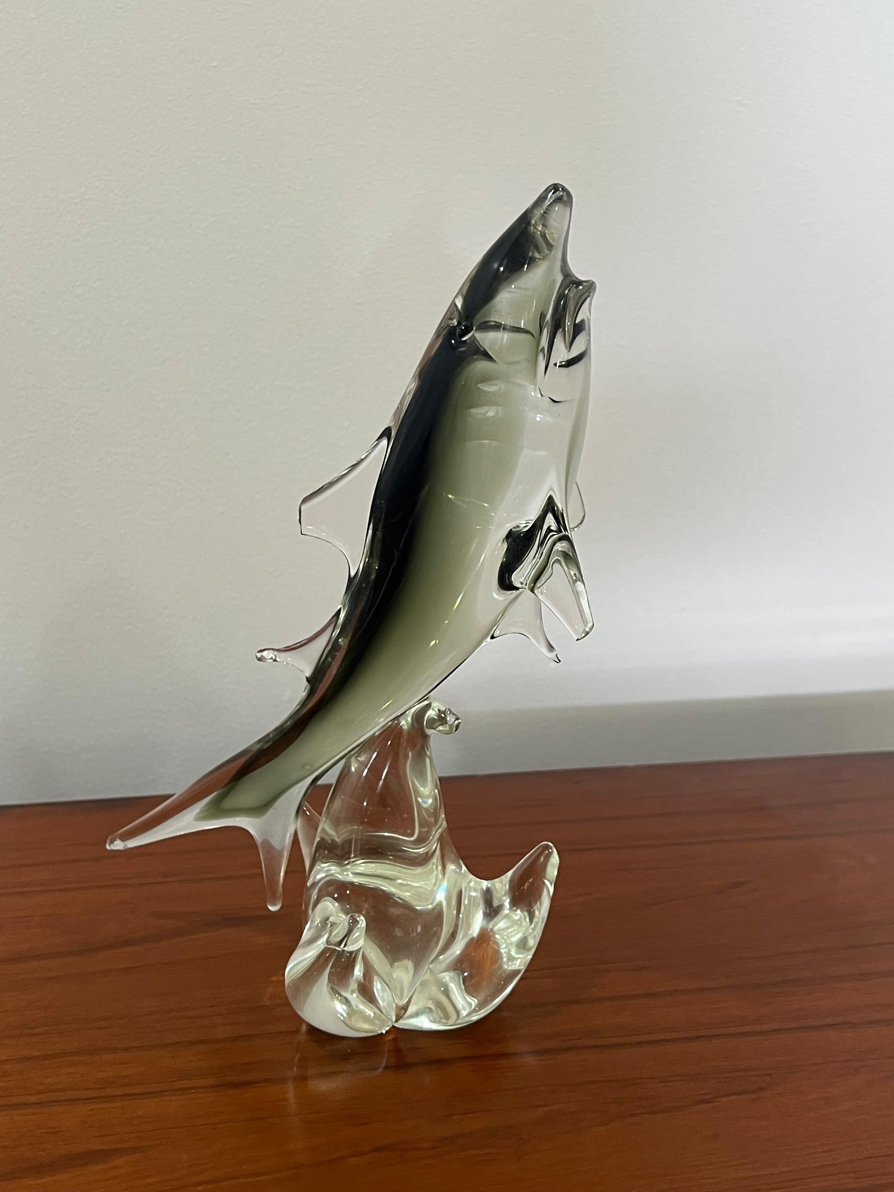 murano glass shark sculpture