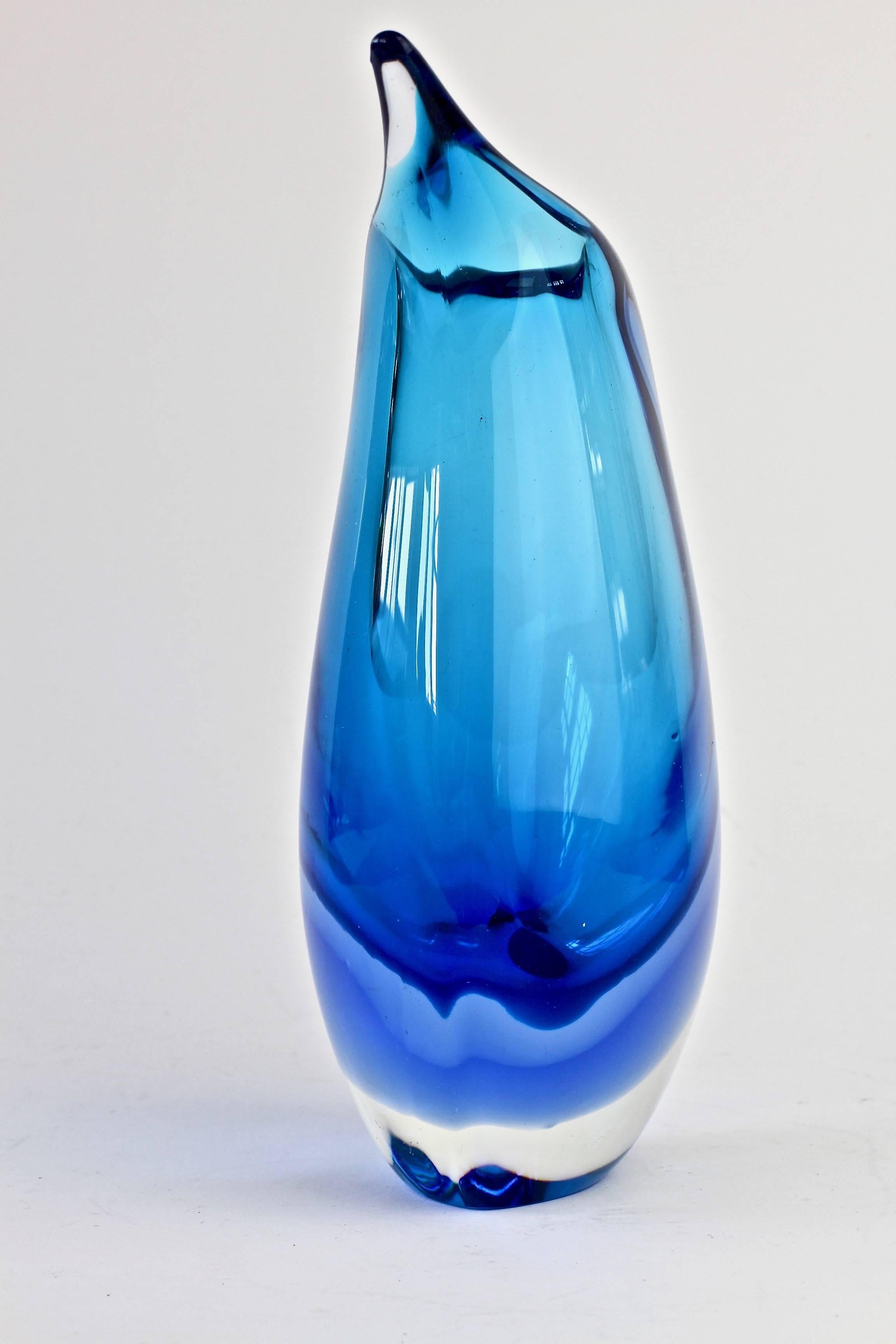 Italian Murano 'Sommerso' Glass Vase Attributed to Flavio Poli for Seguso 1960s 2