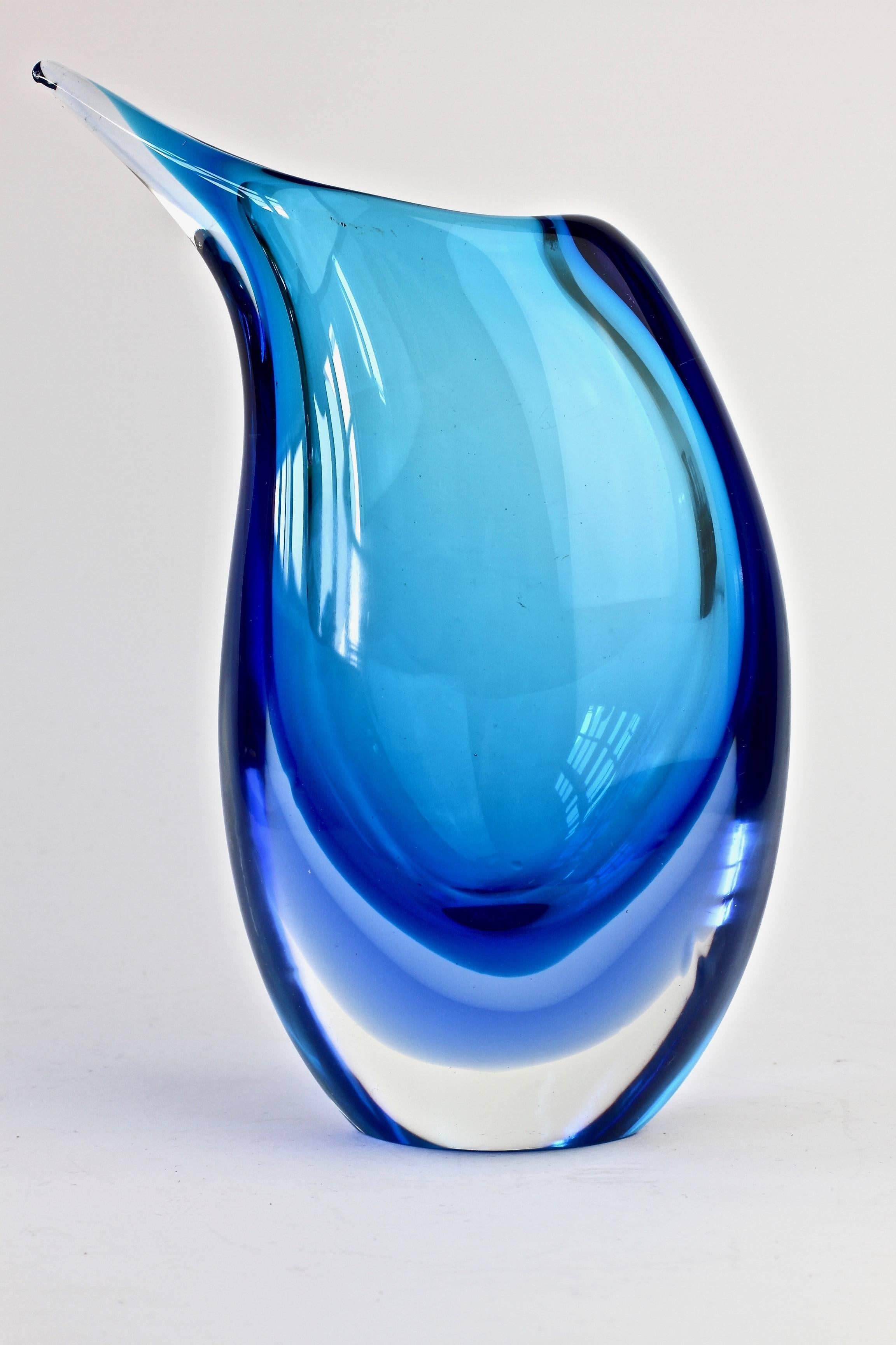 20th Century Italian Murano 'Sommerso' Glass Vase Attributed to Flavio Poli for Seguso 1960s