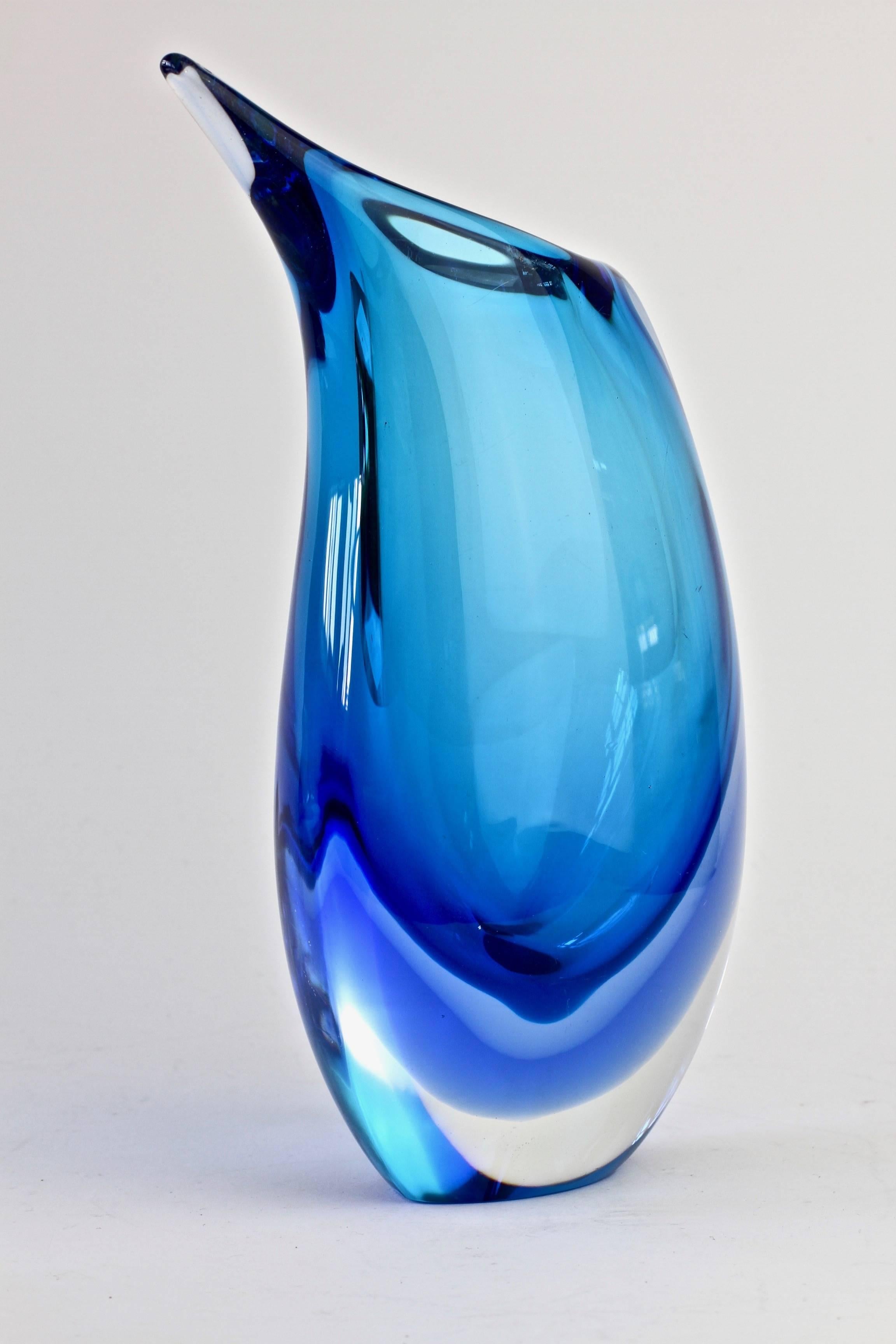 Italian Murano 'Sommerso' Glass Vase Attributed to Flavio Poli for Seguso 1960s 1