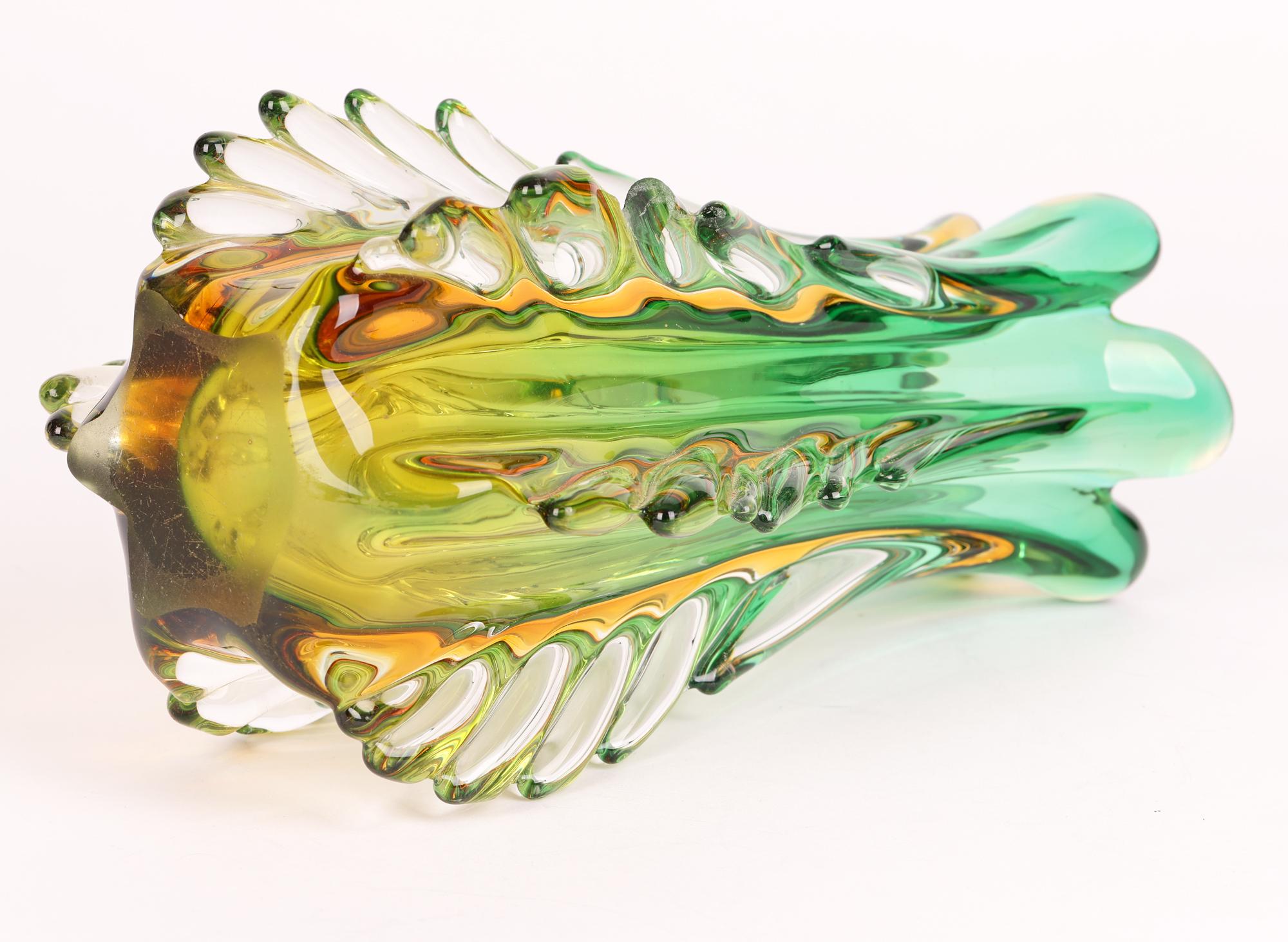 Italian Murano Sommerso Glass Vase by Flavio Poli for Seguso Vetri D’Arte 3