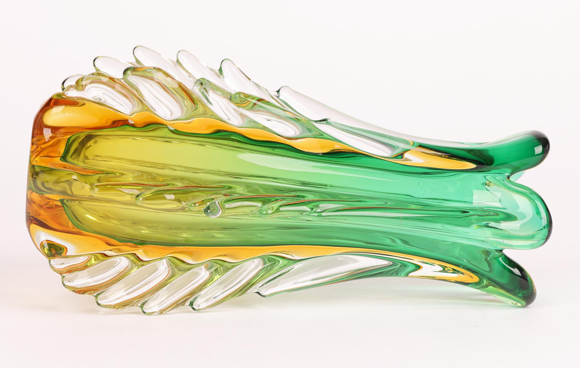Italian Murano Sommerso Glass Vase by Flavio Poli for Seguso Vetri D’Arte 4