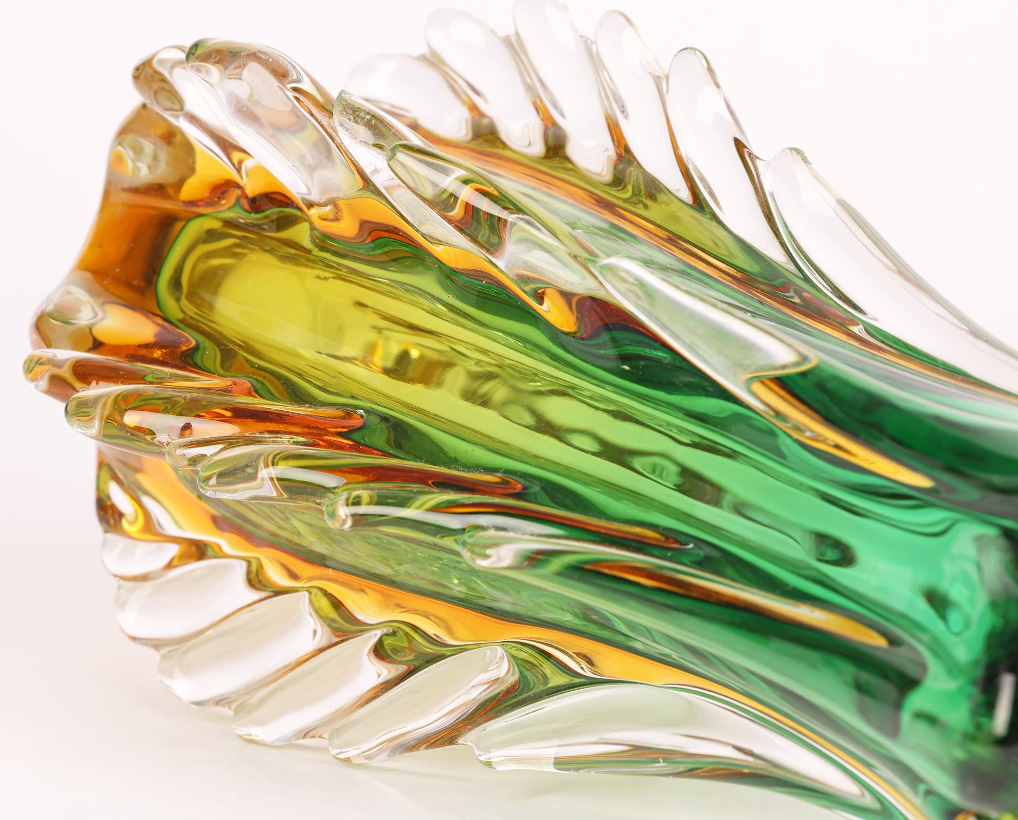 Italian Murano Sommerso Glass Vase by Flavio Poli for Seguso Vetri D’Arte 6