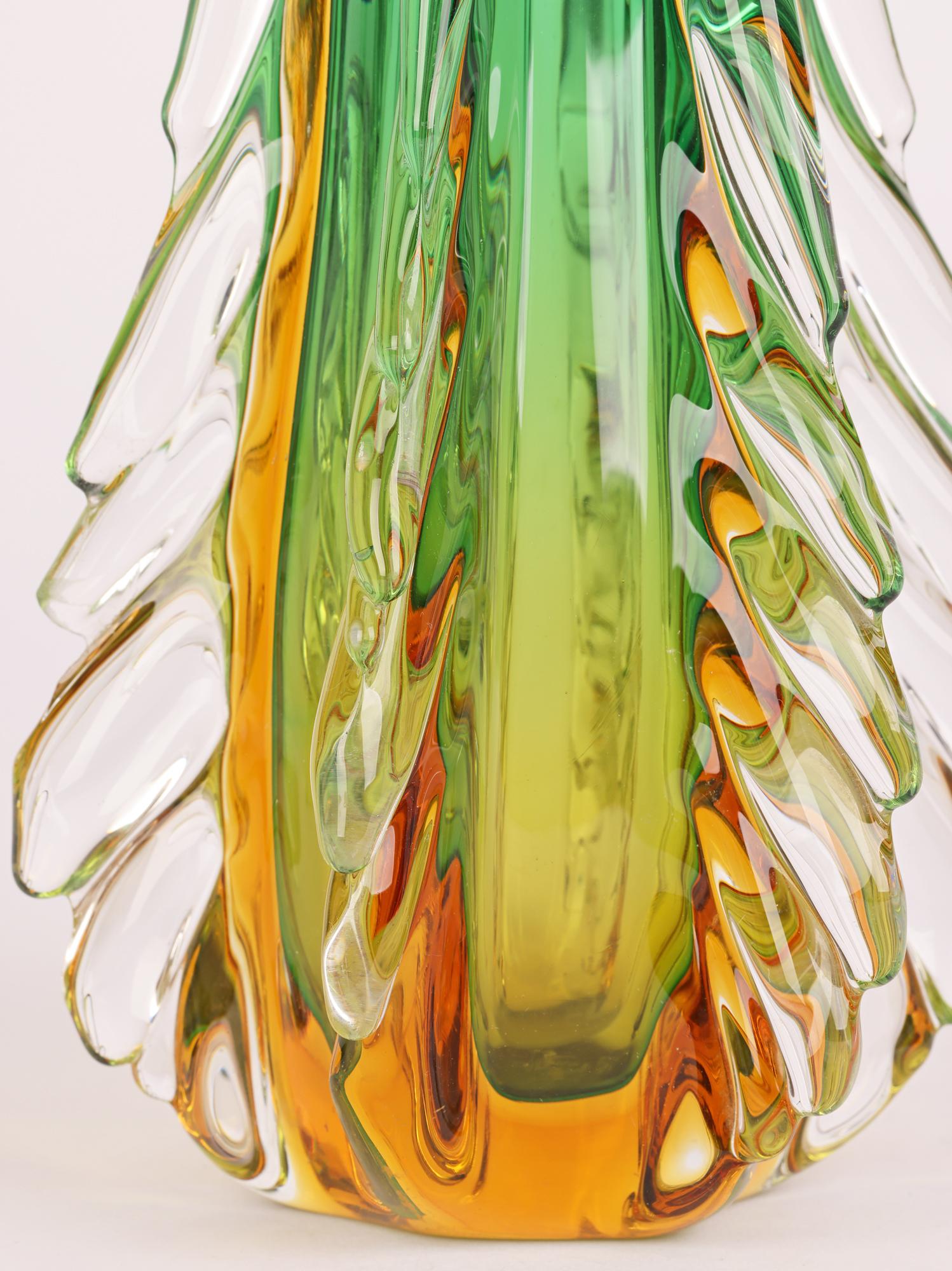 Italian Murano Sommerso Glass Vase by Flavio Poli for Seguso Vetri D’Arte 1