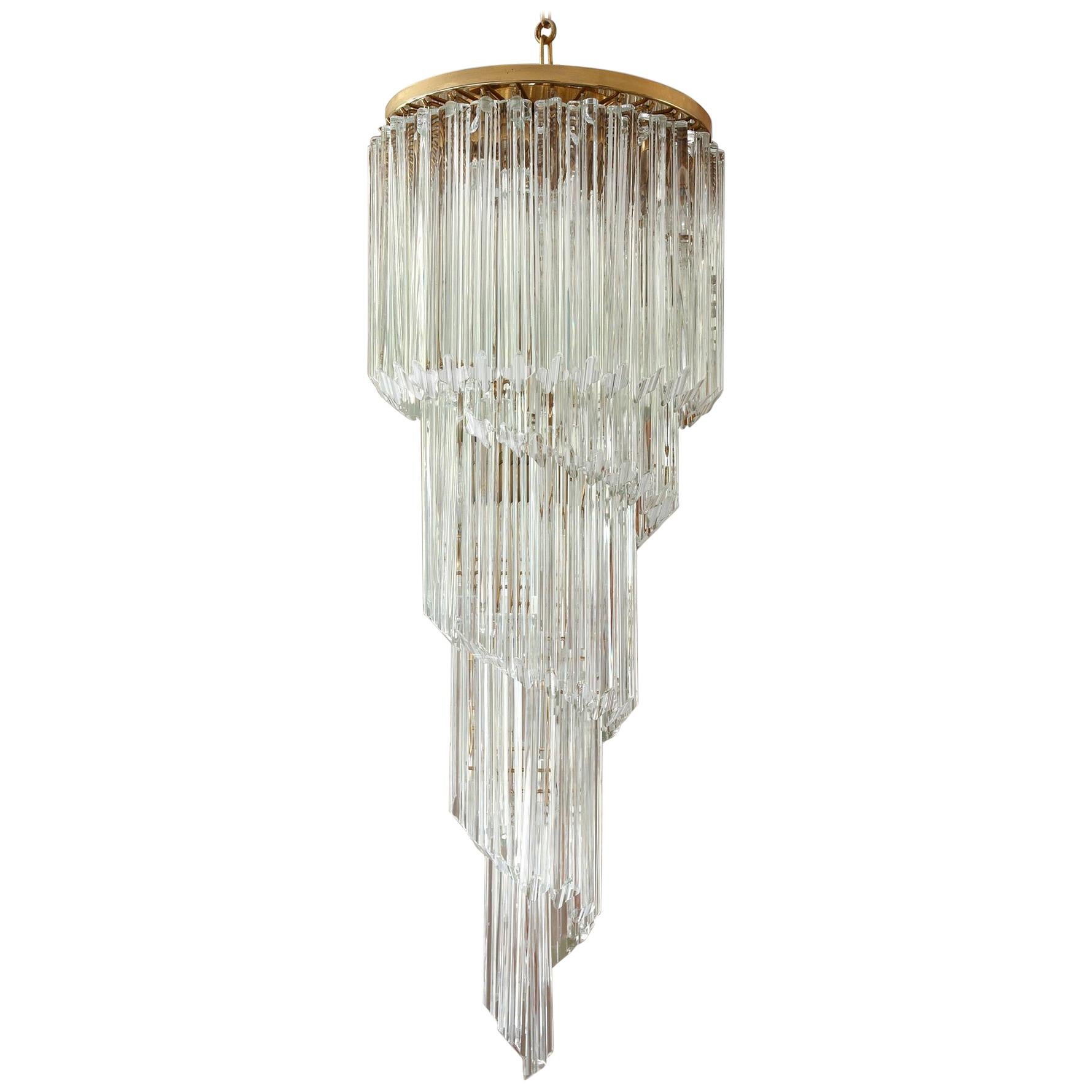 Spiral Chandelier by Venini Murano, Italy | Spiral Chandelier by Venini Murano, Italy |