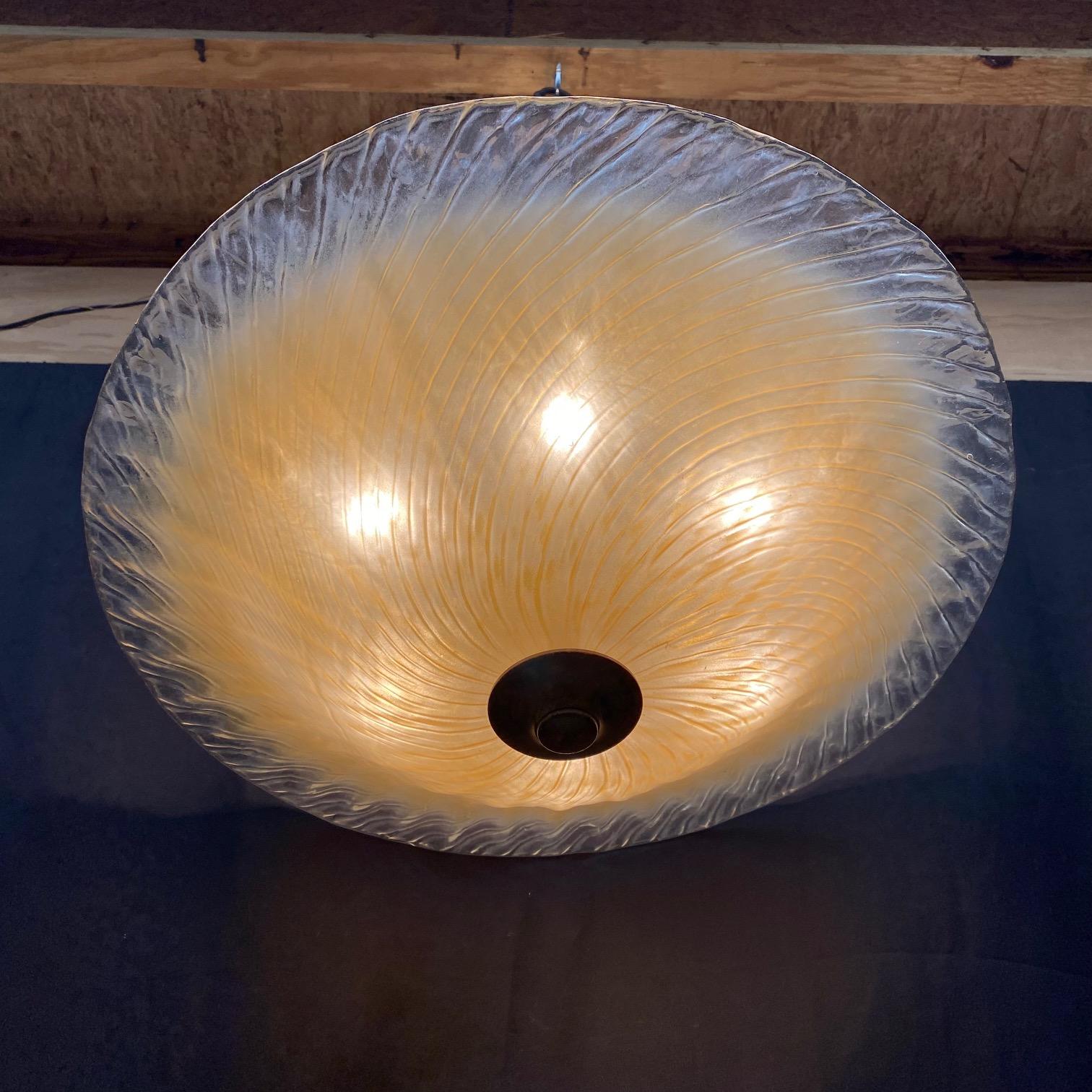 Murano Glass Italian Murano Style Midcentury Glass Ceiling Lamp For Sale