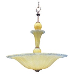 Italian Murano Style Midcentury Glass Ceiling Lamp