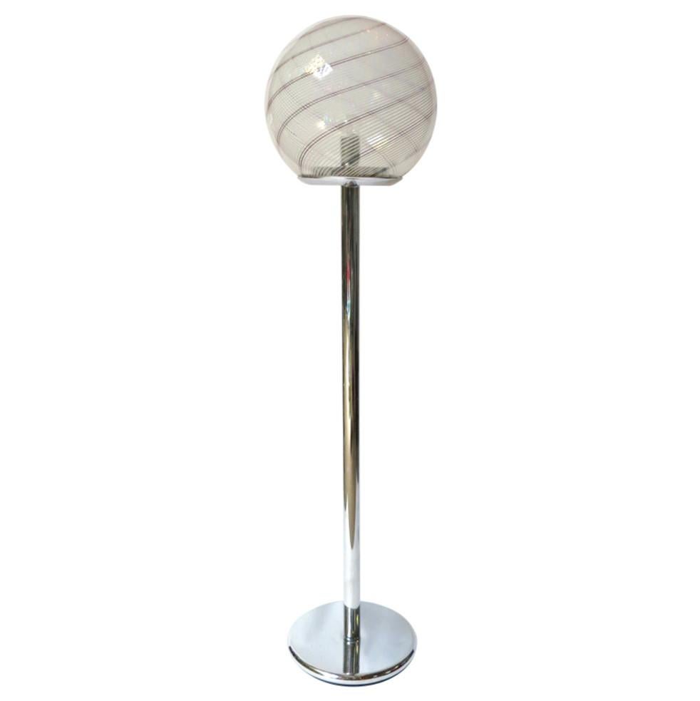 Mid-Century Modern Swirl Floor Lamp by Venini FINAL CLEARANCE SALE
