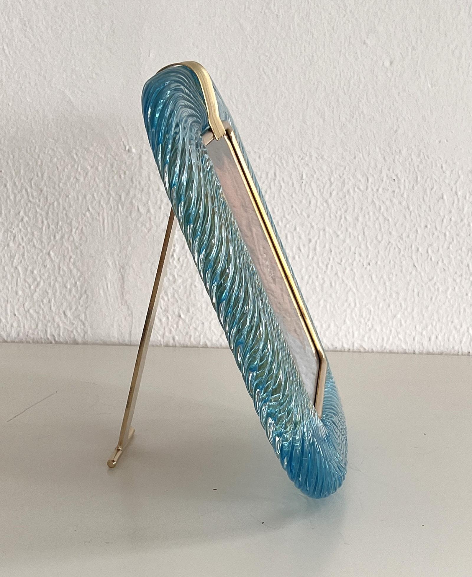 Marco de cristal italiano de Murano Twist de Venini 1