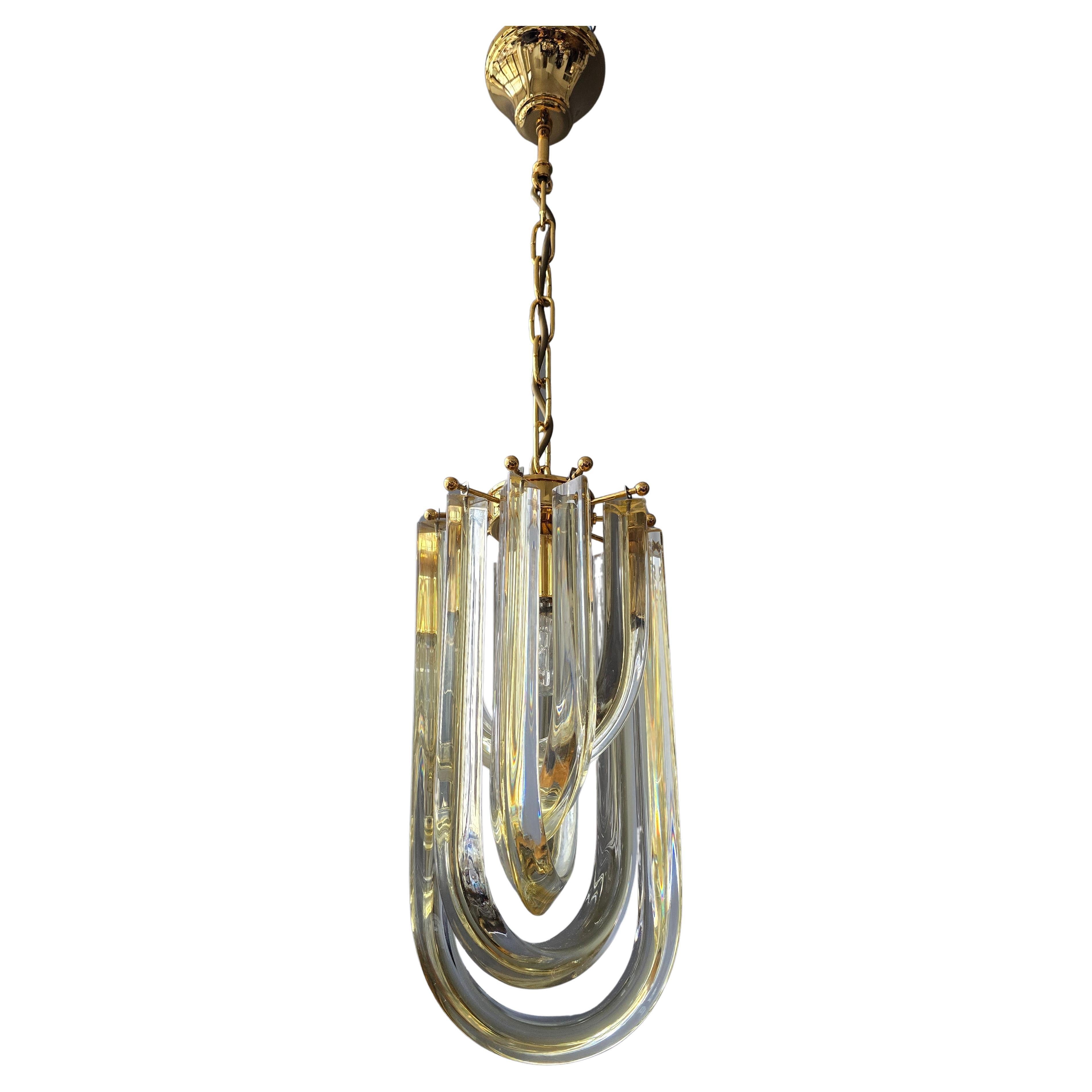 Ciondolo in vetro di Murano a forma di U in stile Venini, anni '70 In condizioni buone in vendita a Antwerp, BE