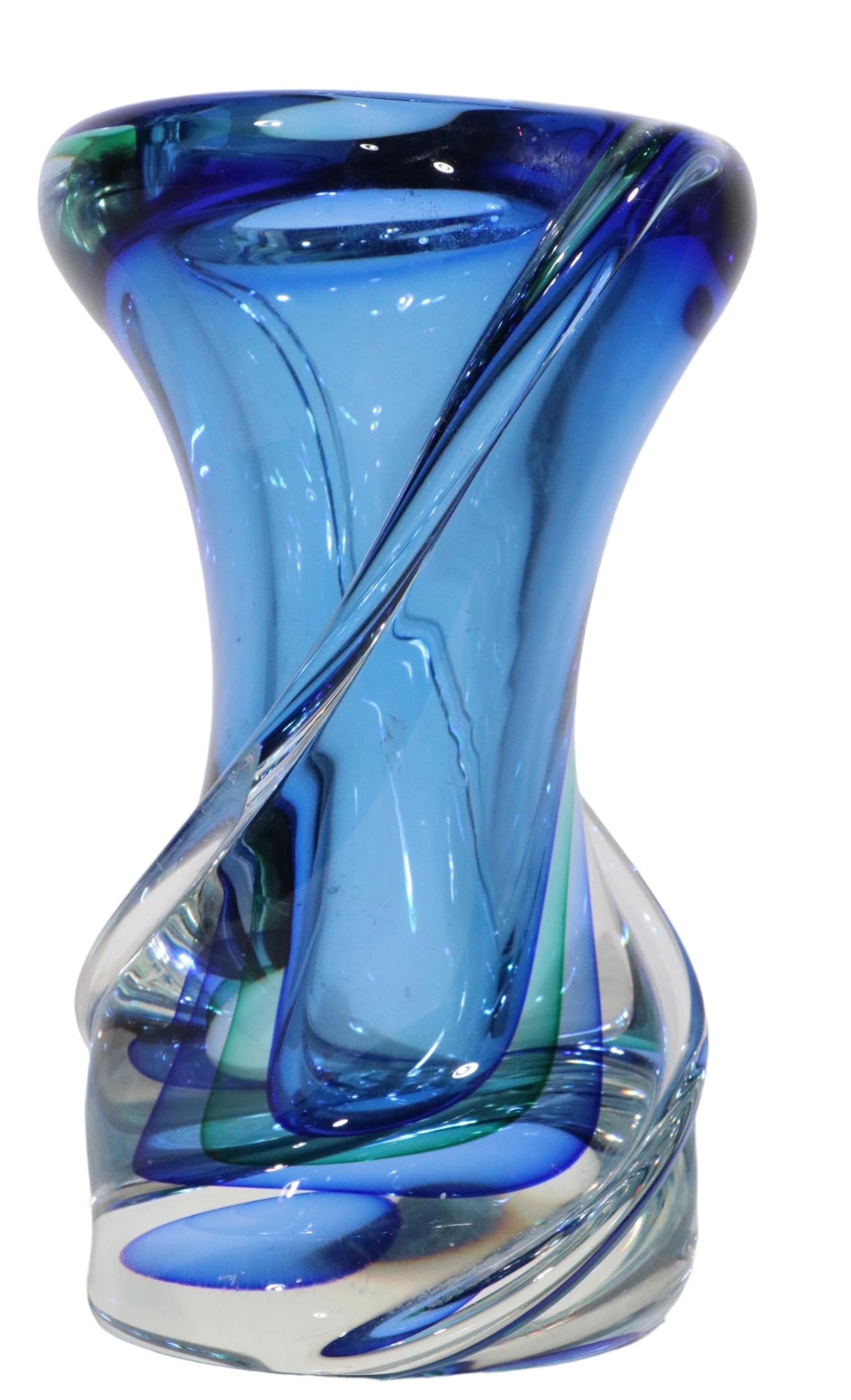 Italienische Murano-Vase von Luigi Onesto für Oggetti, 1970er Jahre im Angebot 1