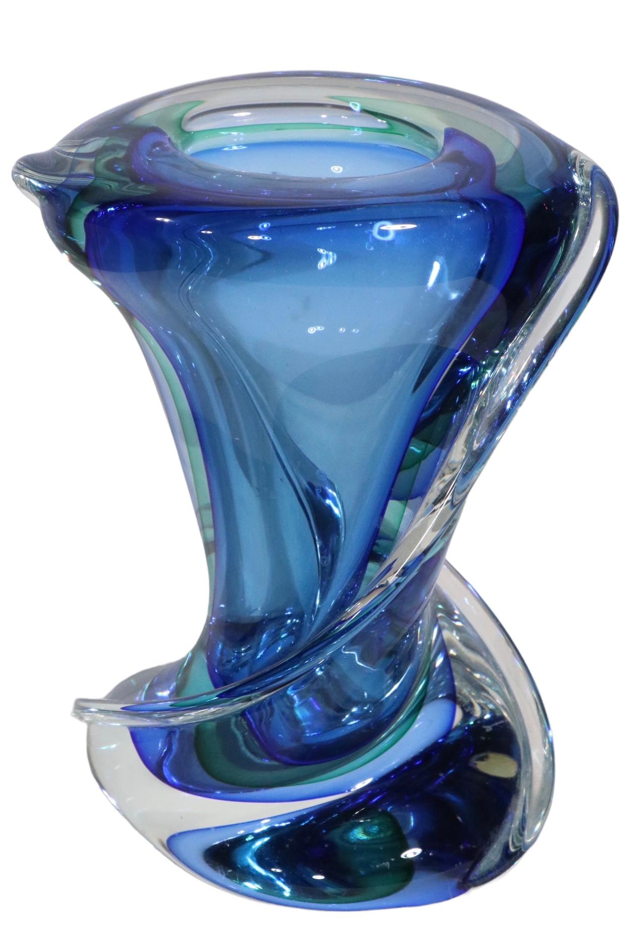 Italienische Murano-Vase von Luigi Onesto für Oggetti, 1970er Jahre im Angebot 3