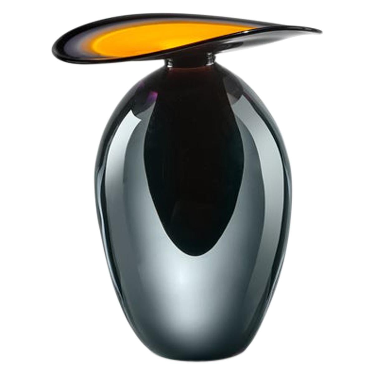 Italian Murano Vase Hand blown Glass "Nereidi" by Allegri & Fogale for Salviati For Sale