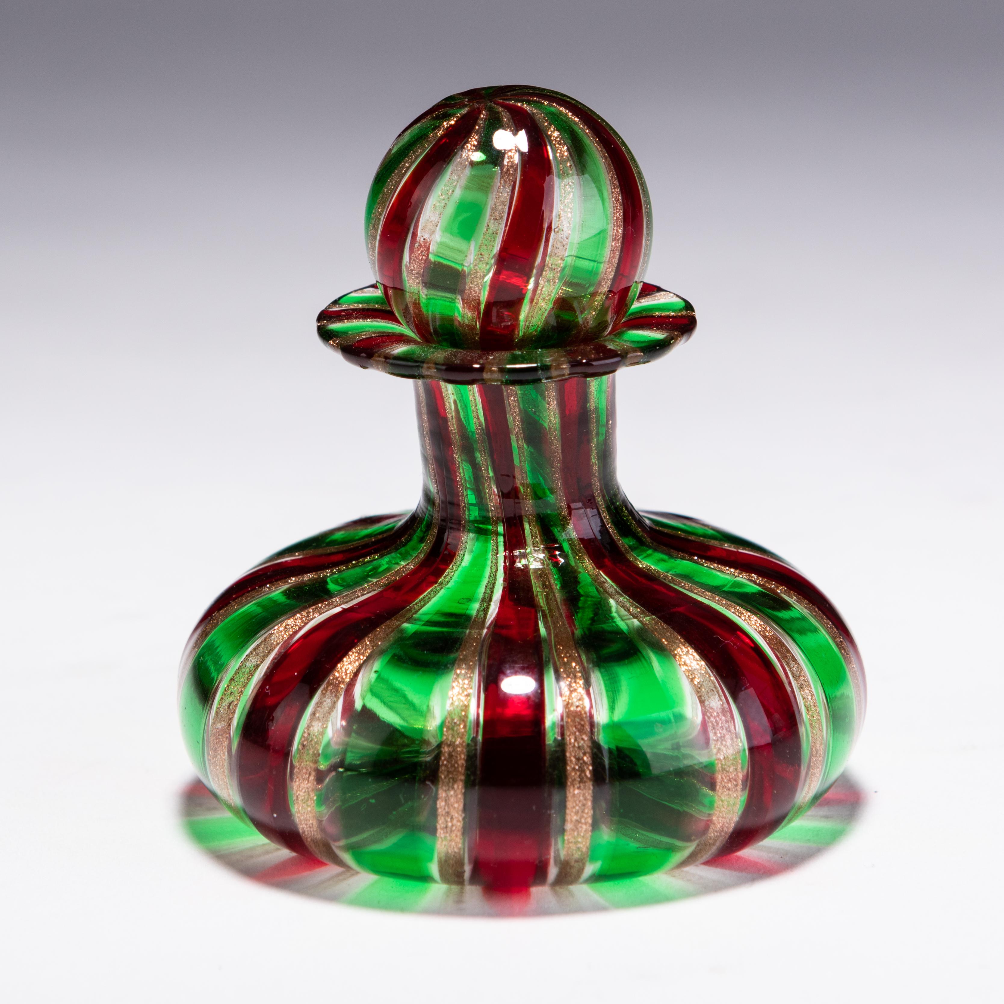 Italian Murano Venetian Glass Ruby & Emerald Perfume Scent Bottle
Very good condition
From a private collection
Free international shipping
