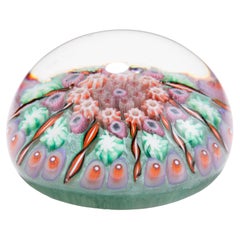 Italian Murano Venetian Mid-Century Glass Millefiori Designer Paperweight 