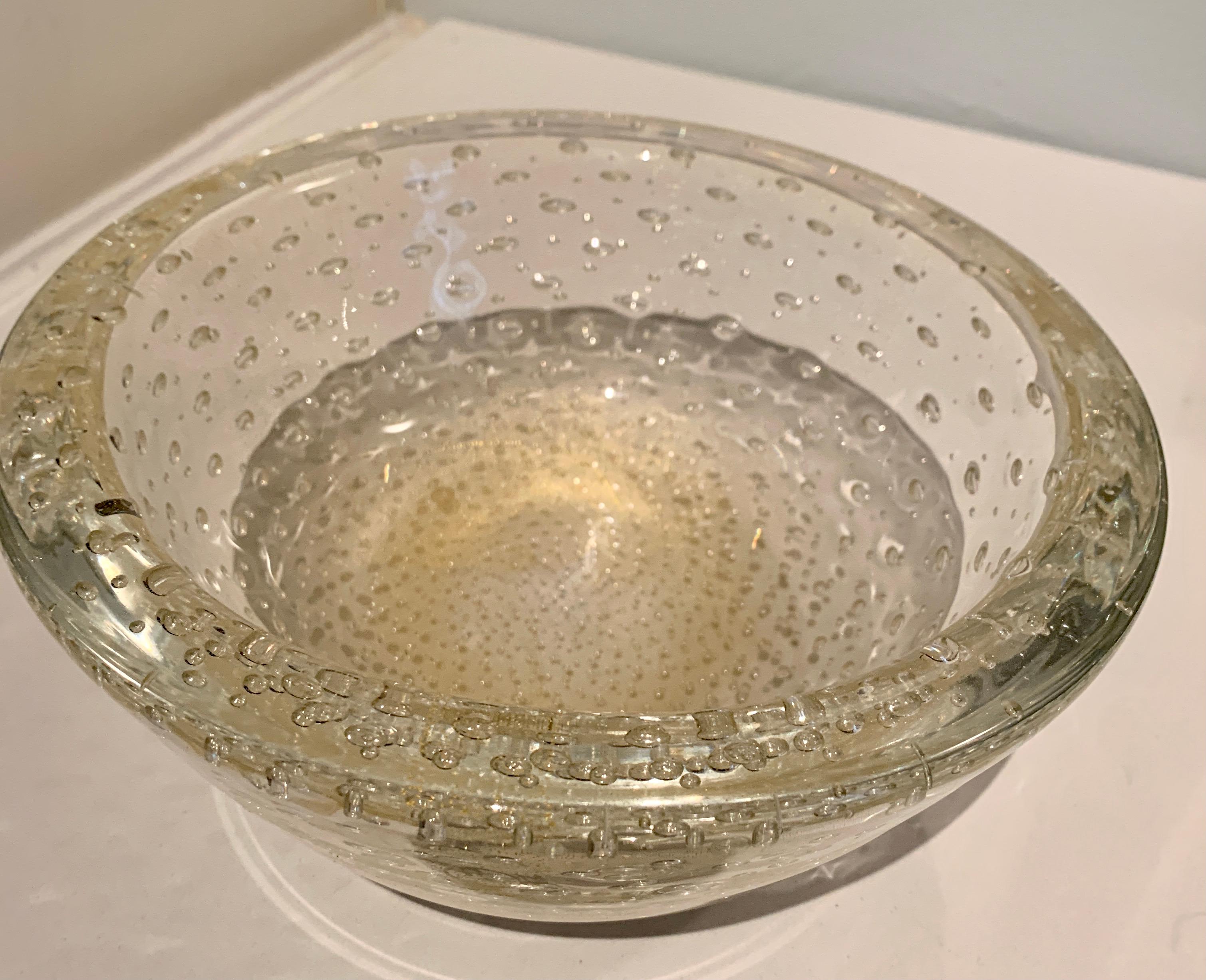 Italian Murano Venini Bullicante Bowl in the Style of Carlo Scarpa 2