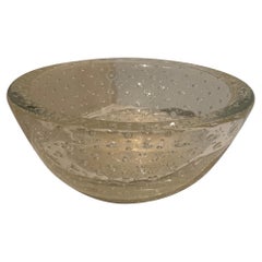 Italian Murano Venini Bullicante Bowl in the Style of Carlo Scarpa