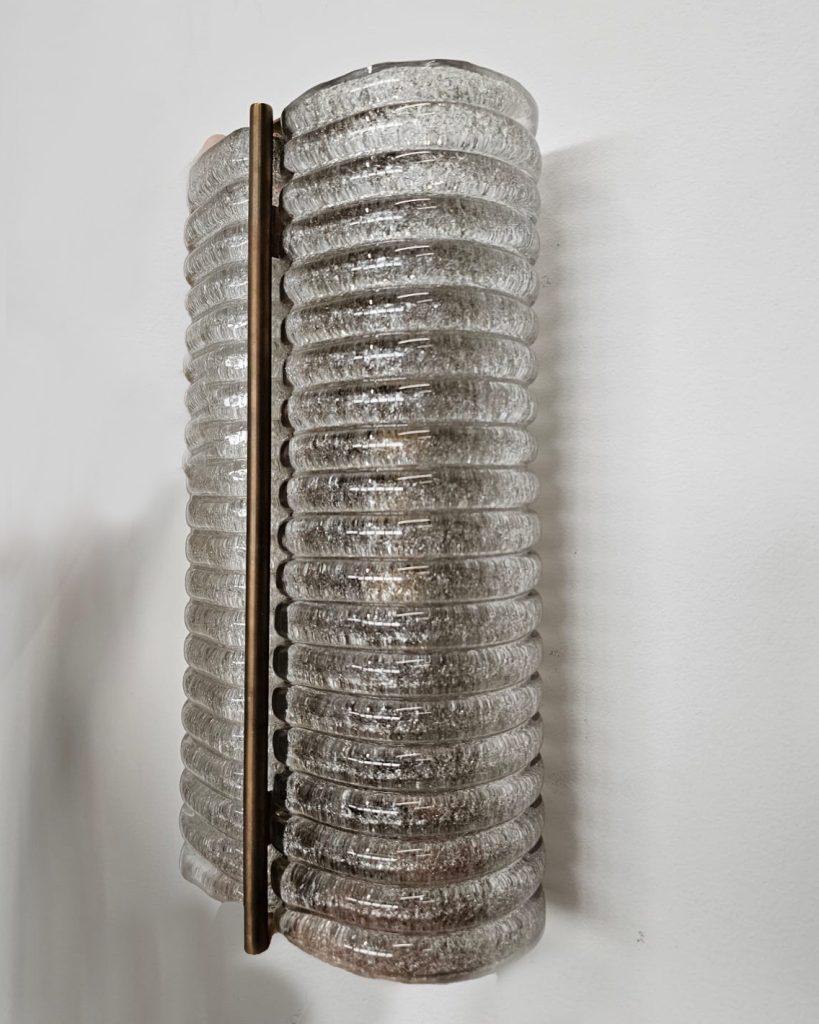 Italian Murano Wall Sconce 'Carmen' in Clear Glass In New Condition For Sale In KEW, AU