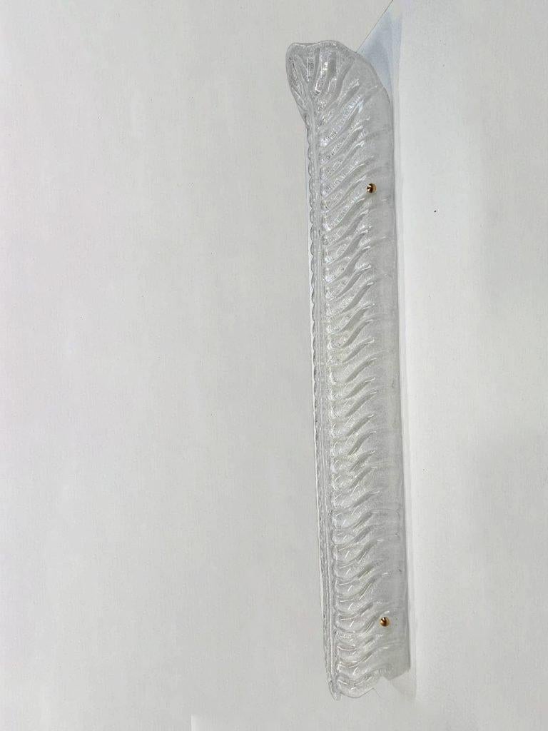Italian Murano Wall Sconce 'Franco' in Clear Glass In New Condition For Sale In KEW, AU