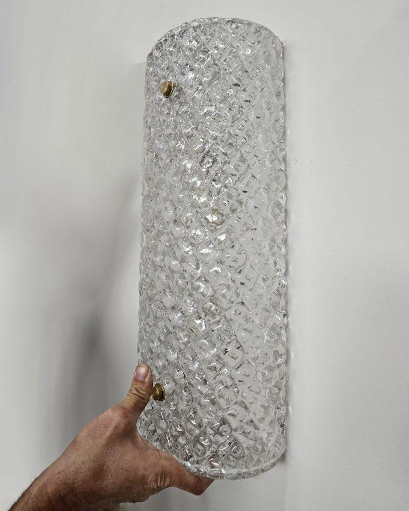 Italienischer Murano-Wandleuchter „Michele“ aus klarem Glas (21. Jahrhundert und zeitgenössisch) im Angebot