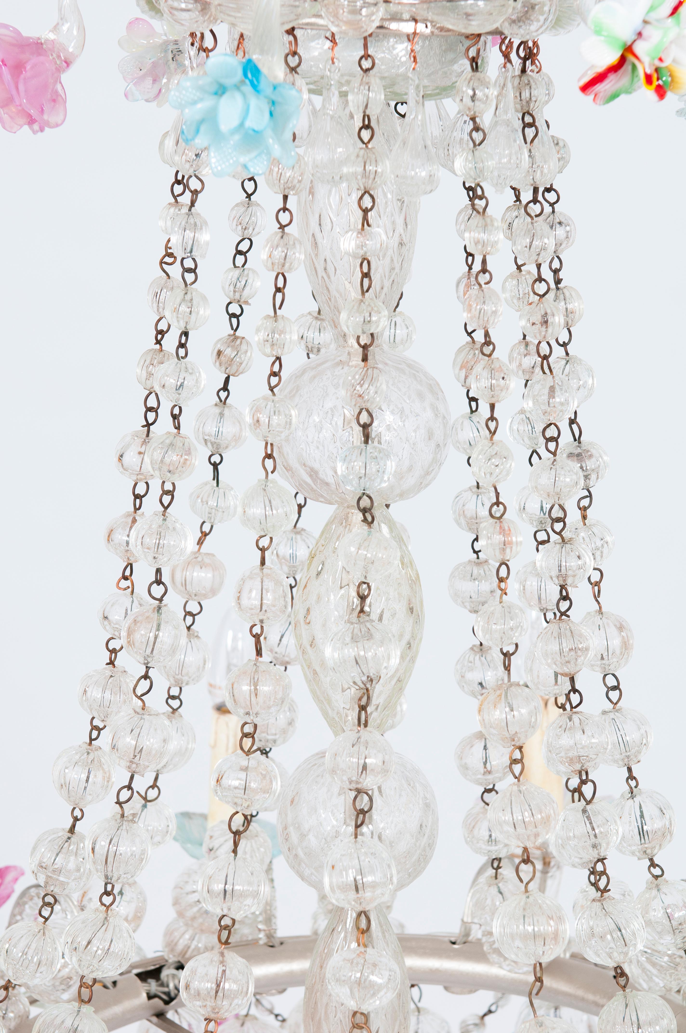 Lampadario in vetro di Murano 