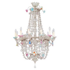 Italian Murano "Waterfall Spheres" Glass Chandelier, by Vintage Murano Gallery